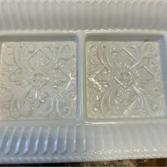 Lenox Butler's Pantry 3 part Hors D' Oeuvre tray. Pristine unused condition! - Picture 5 of 6
